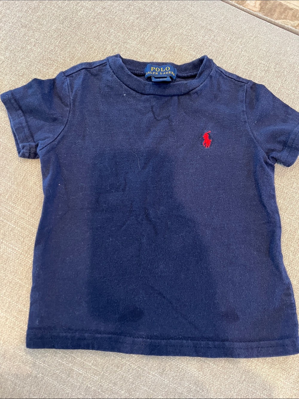 Polo by Ralph Lauren Navy Short-Sleeve Tee with Red Pony